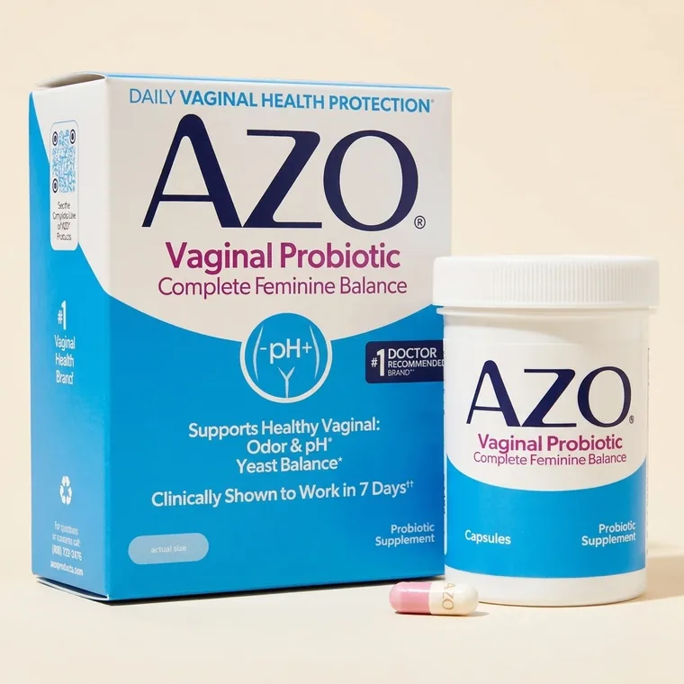 AZO Complete Feminine Balance Daily Probiotic capsules box